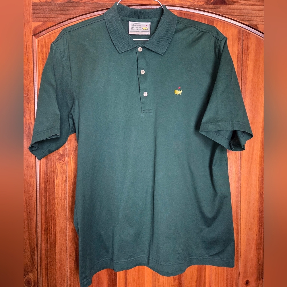 Masters Augusta Green Cotton Polo Shirt Large